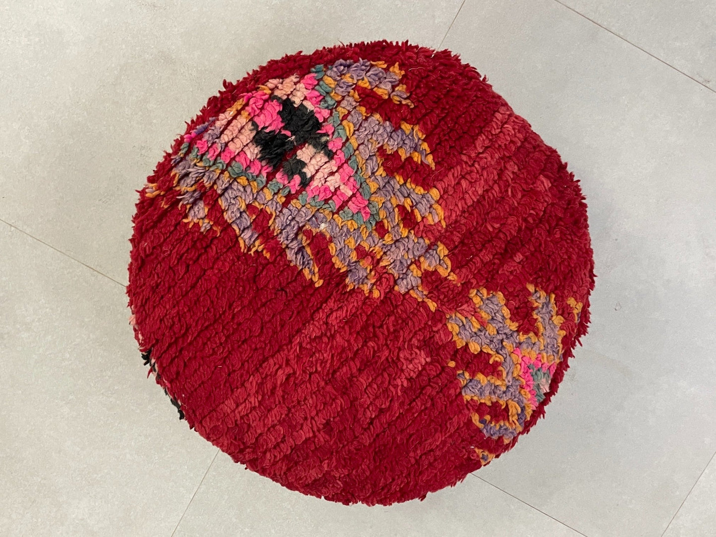 Round moroccan pouf cover - R53