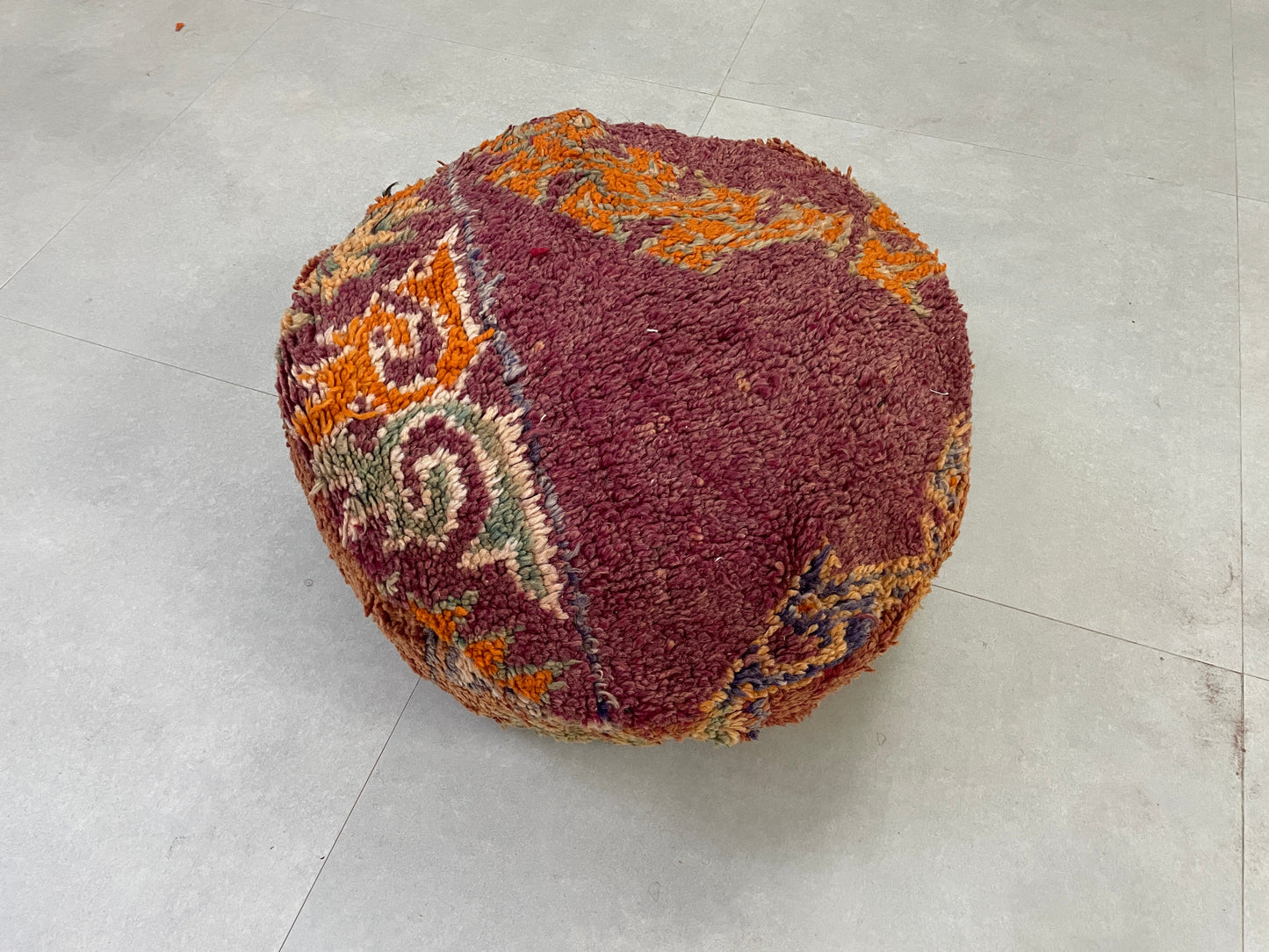 Round moroccan pouf cover - R22