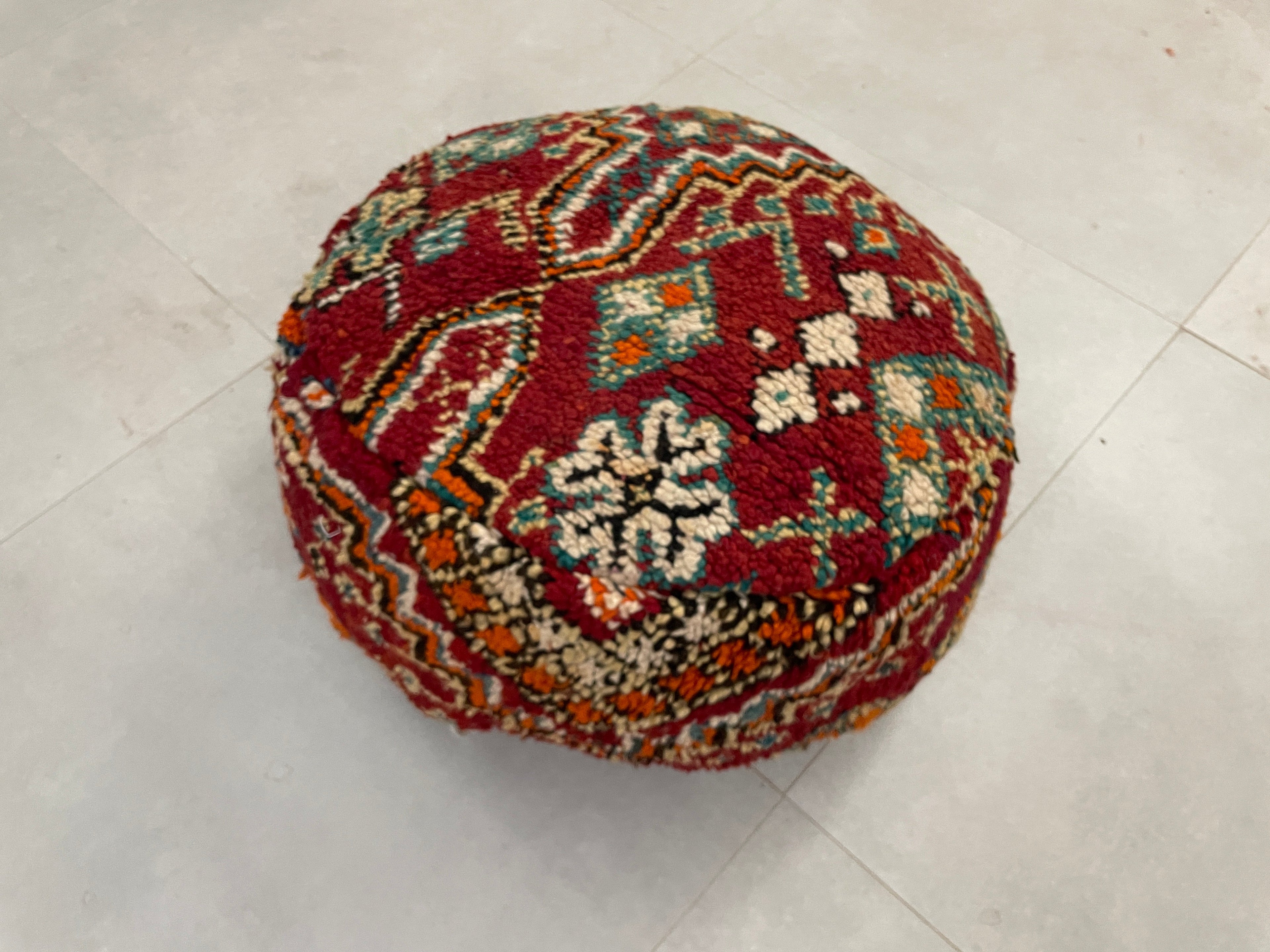 Round moroccan pouf cover - R49