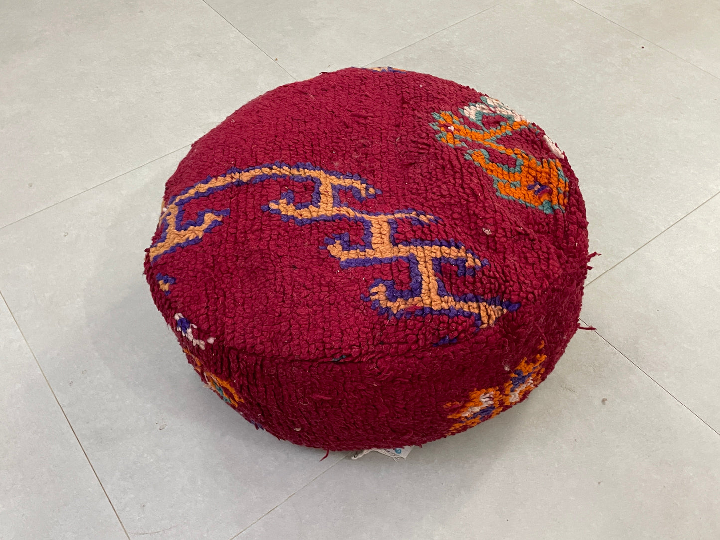 Round moroccan pouf cover - T43
