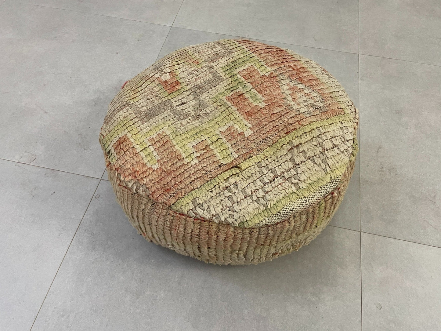 Round moroccan pouf cover - S36