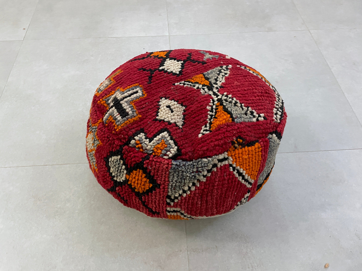 Round moroccan pouf cover - T2