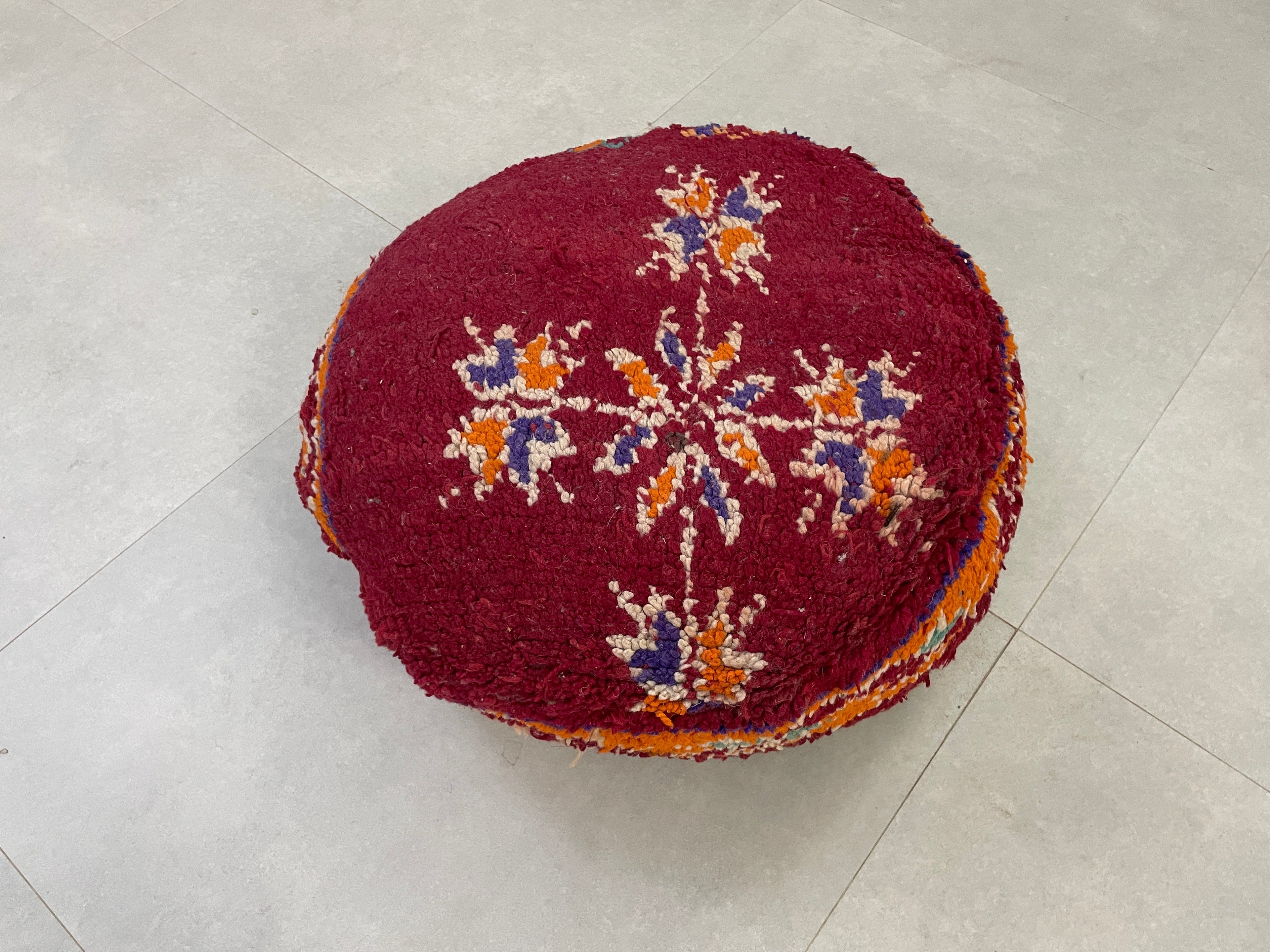 Round moroccan pouf cover - R67
