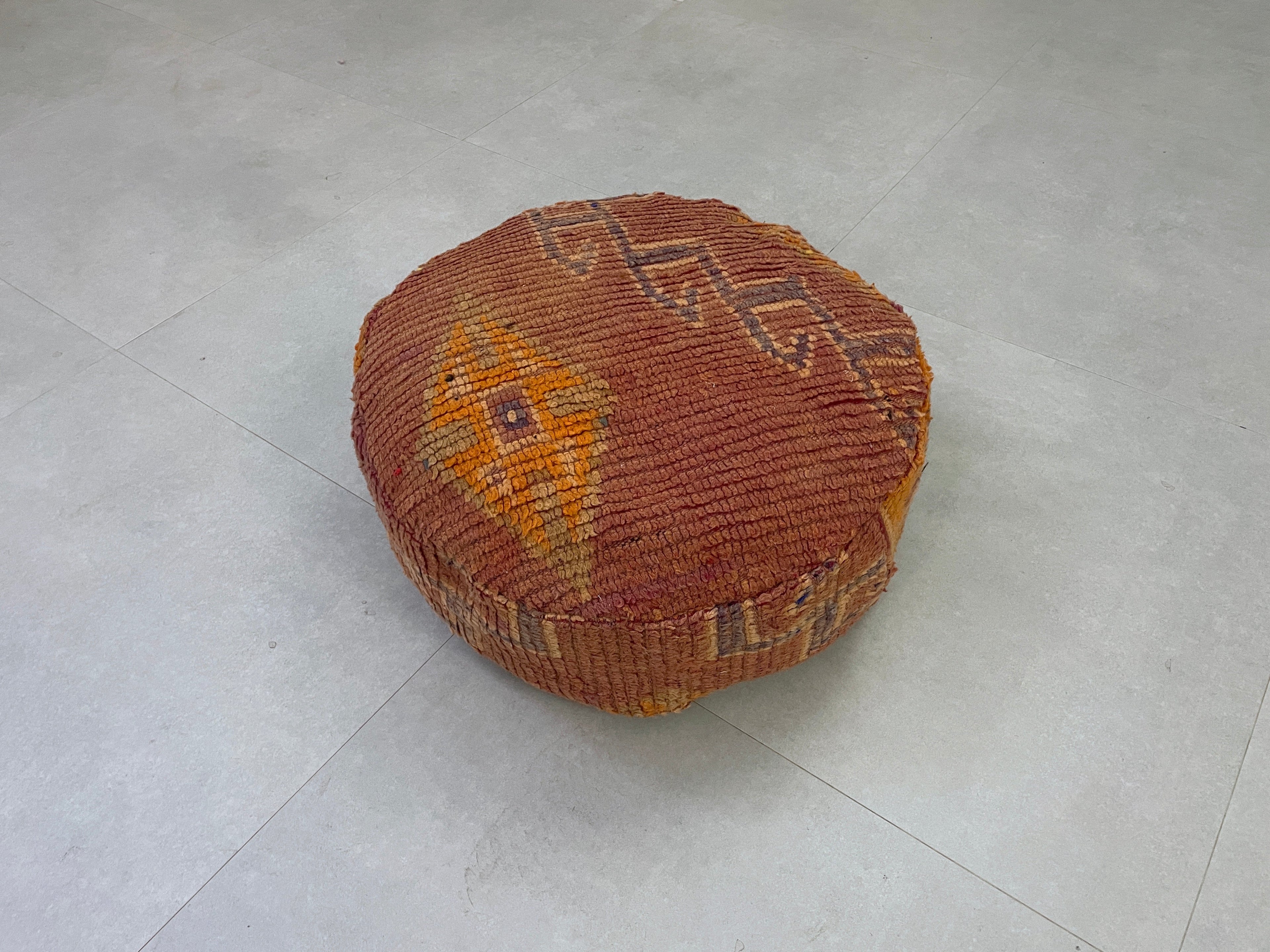 Round moroccan pouf cover - R9