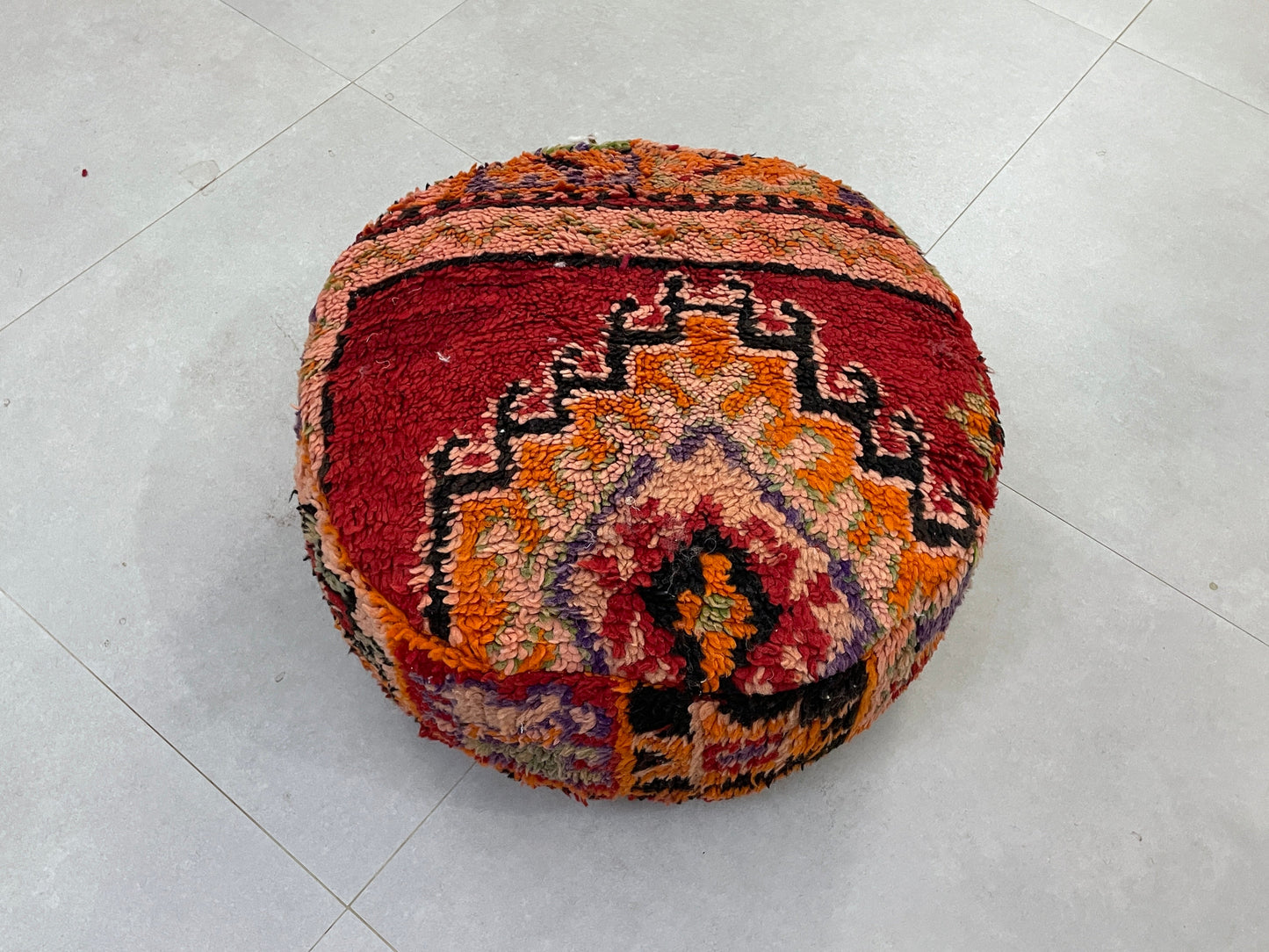 Round moroccan pouf cover - S4