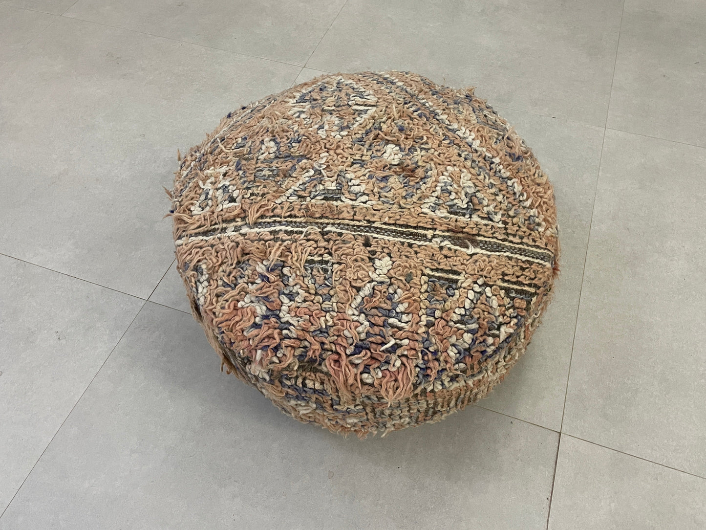 Round moroccan pouf cover - R12