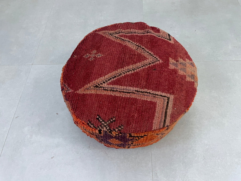 Round moroccan pouf cover - R13