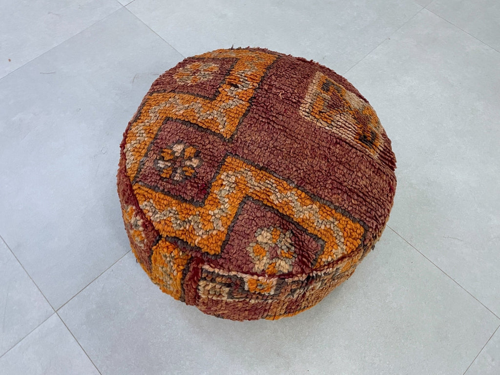 Round moroccan pouf cover - R66