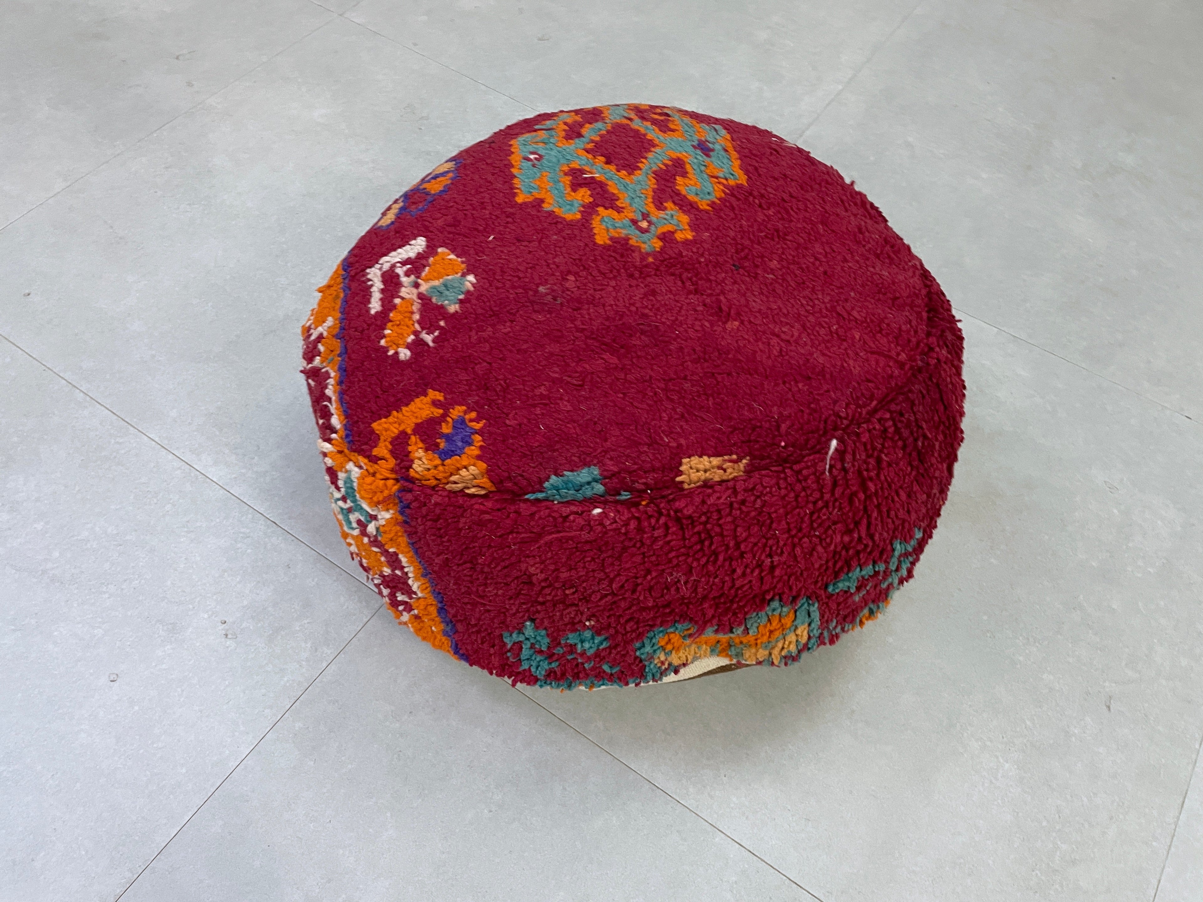 Round moroccan pouf cover - R11