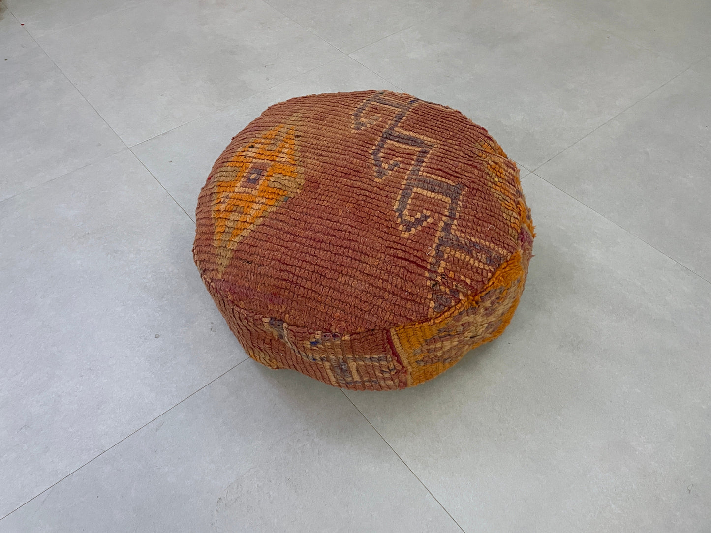 Round moroccan pouf cover - R9