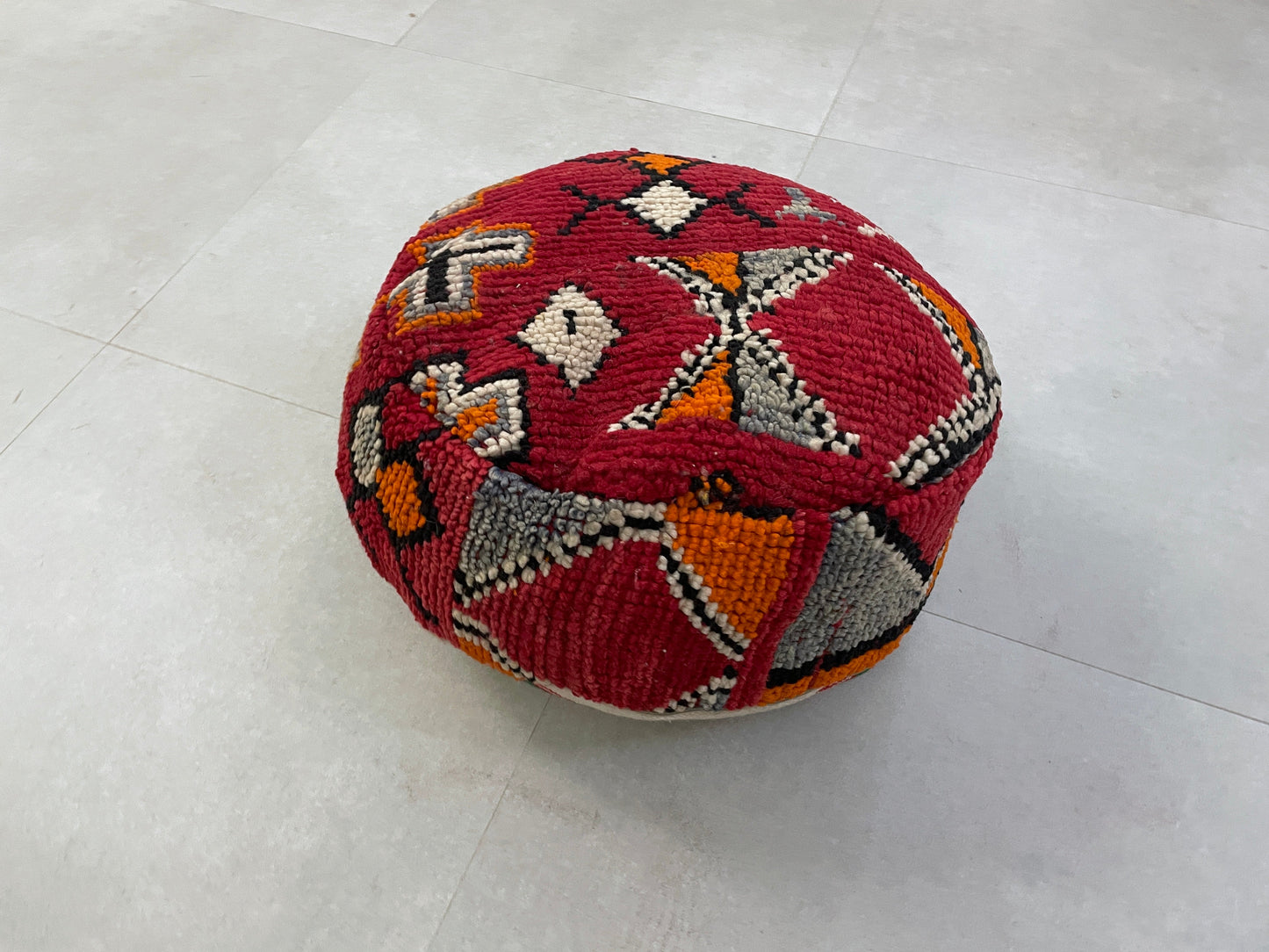 Round moroccan pouf cover - T2