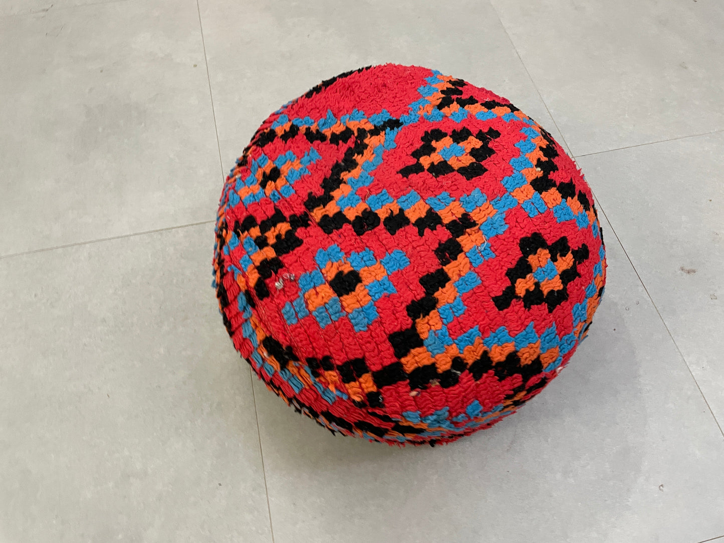 Round moroccan pouf cover - S17