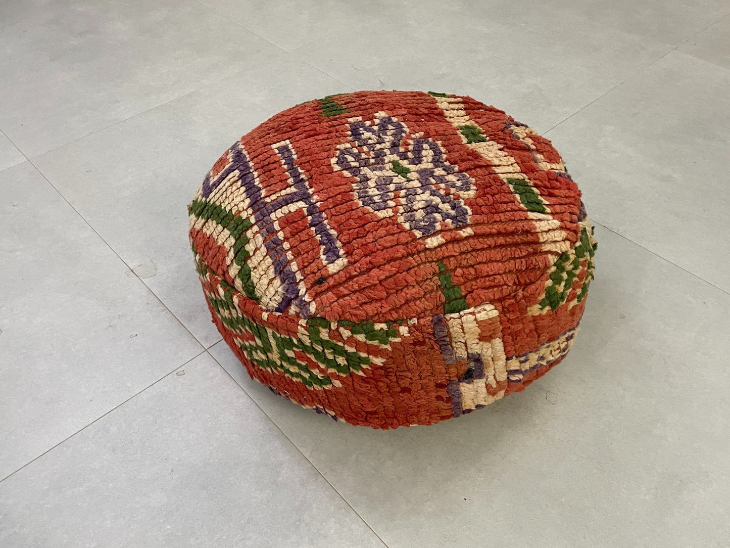 Round moroccan pouf cover - S10