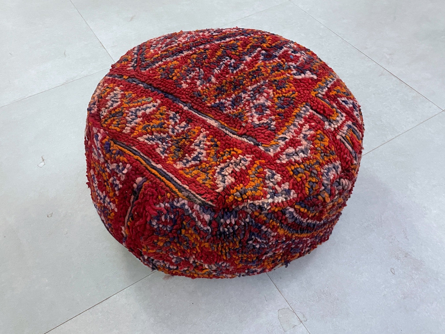 Round moroccan pouf cover - S57