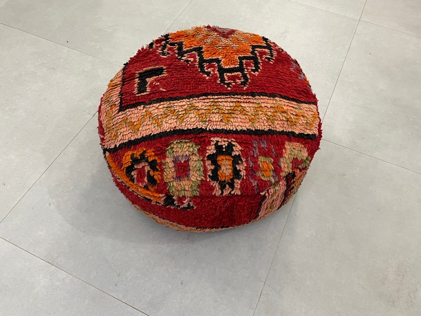 Round moroccan pouf cover - T7