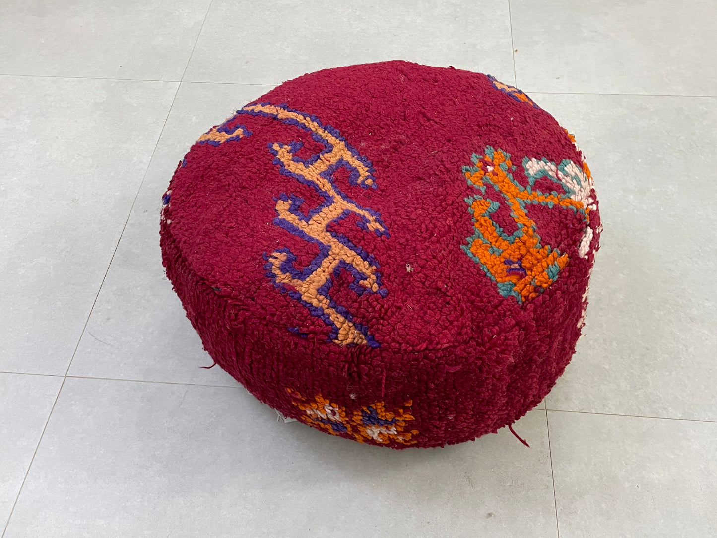 Round moroccan pouf cover - T43