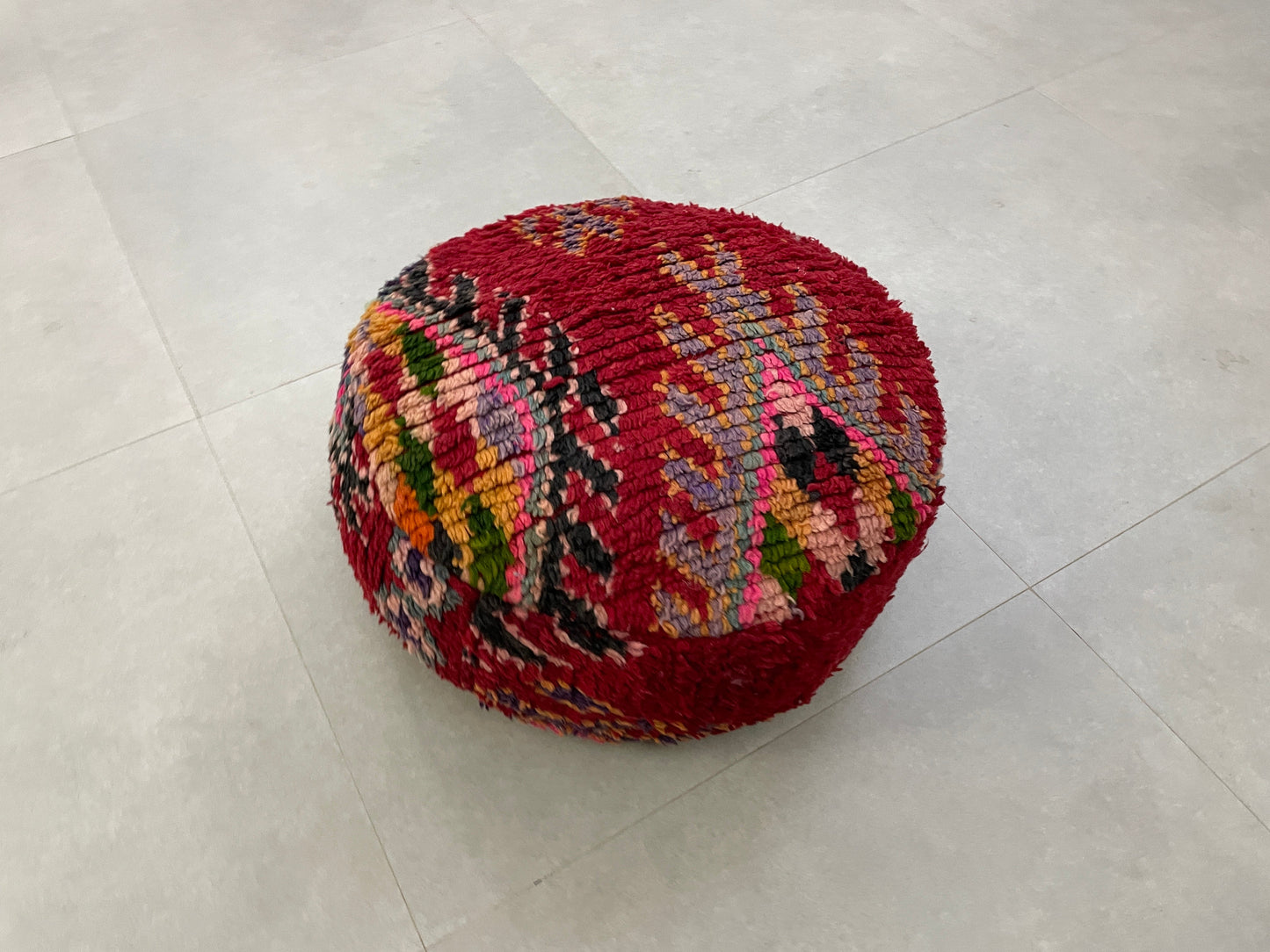 Round moroccan pouf cover - S54