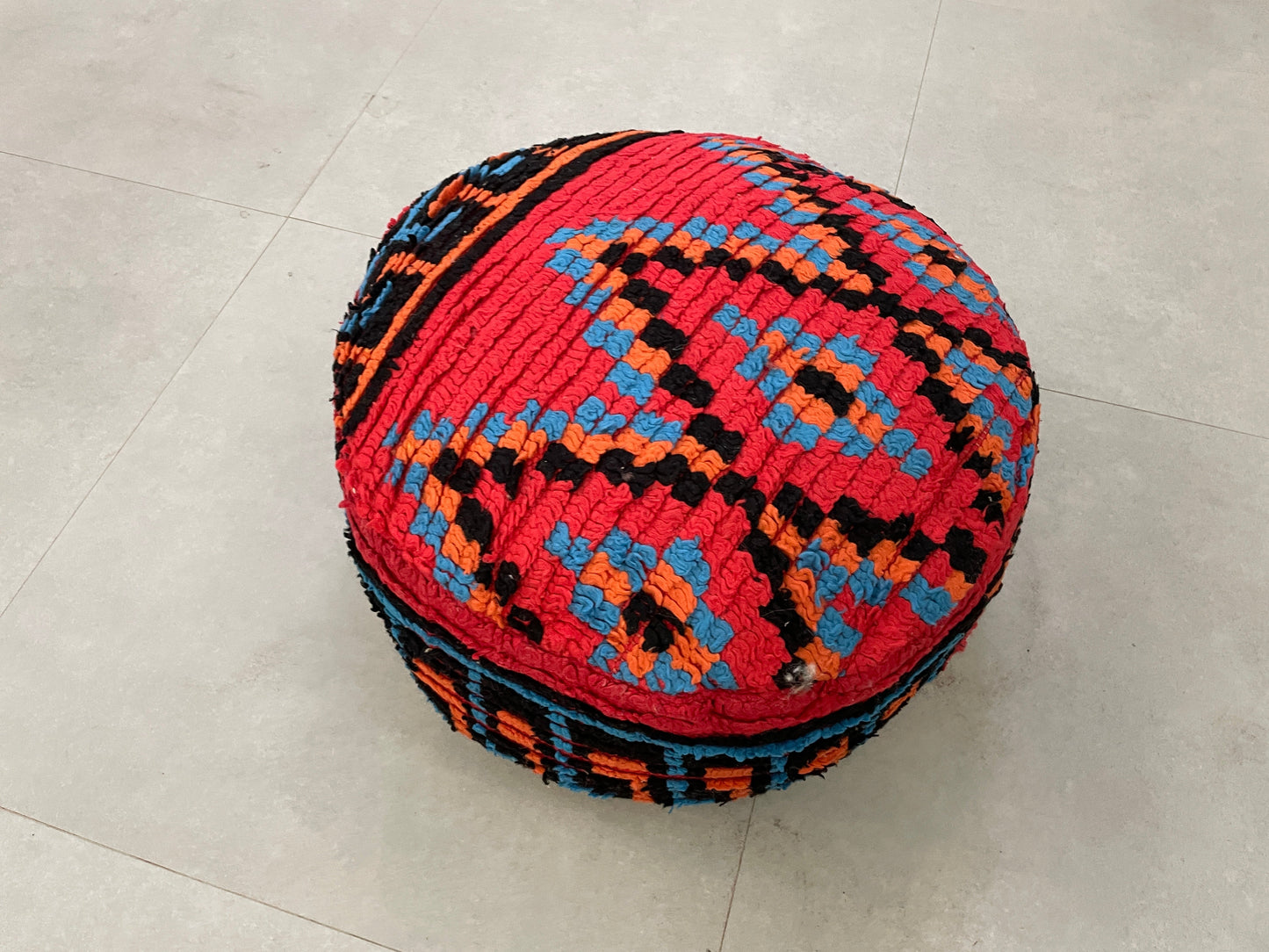 Round moroccan pouf cover - R34