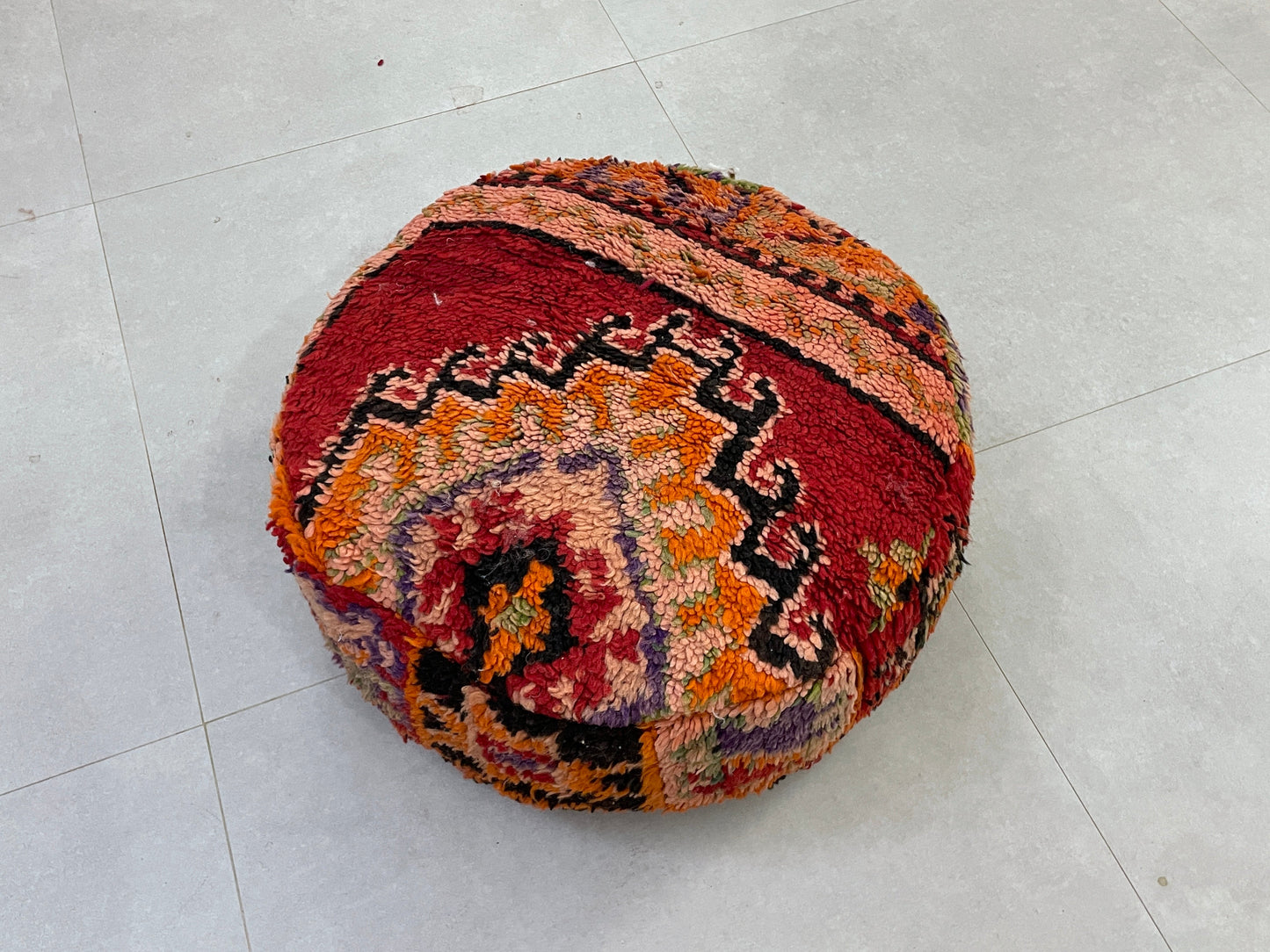 Round moroccan pouf cover - S4