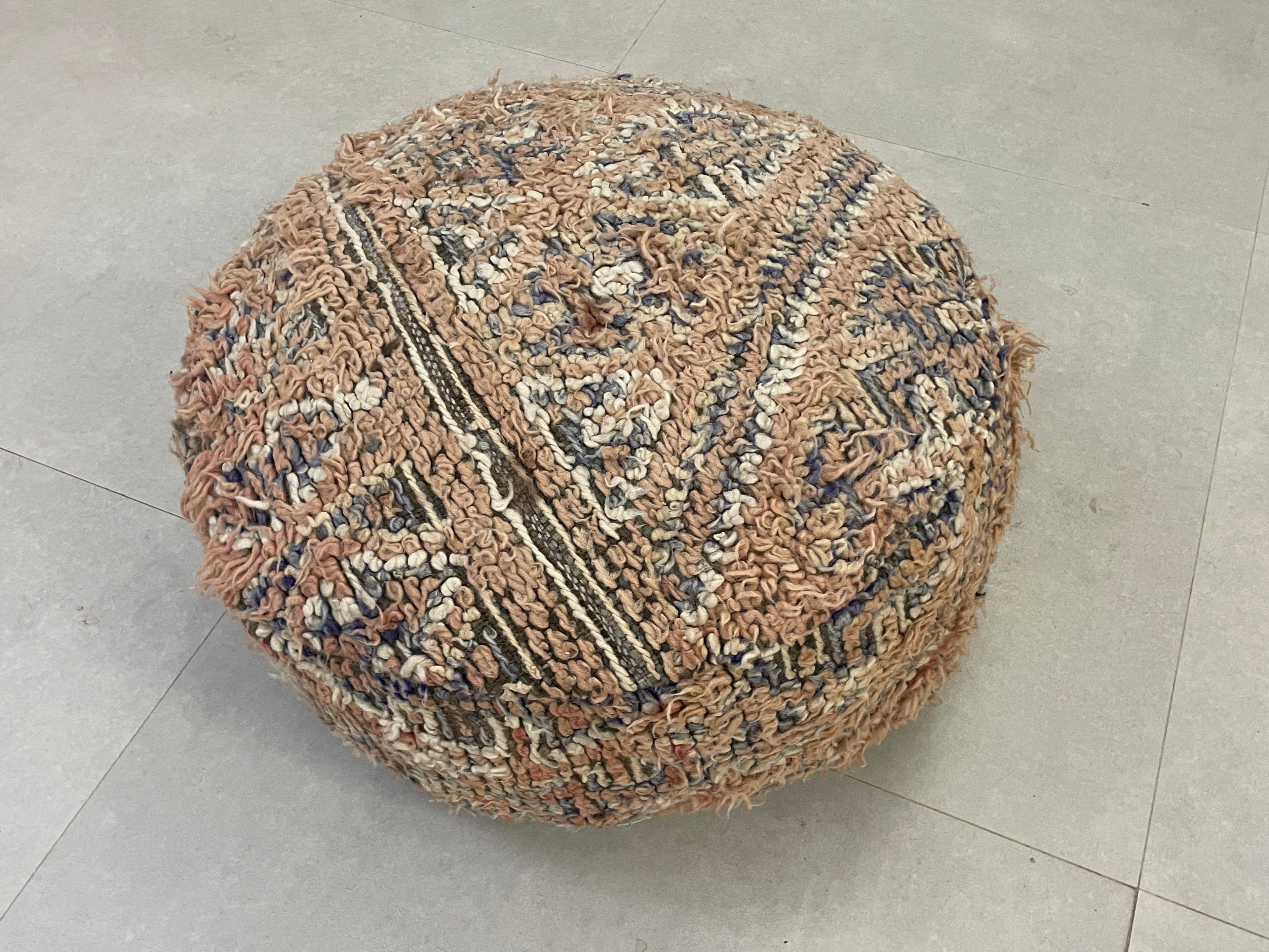 Round moroccan pouf cover - R12