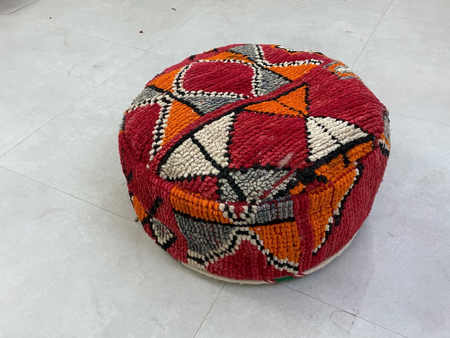 Round moroccan pouf cover - S2