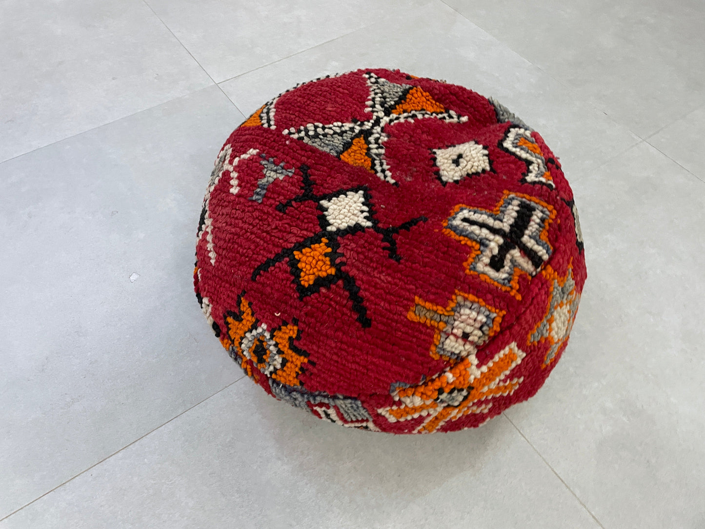 Round moroccan pouf cover - T2