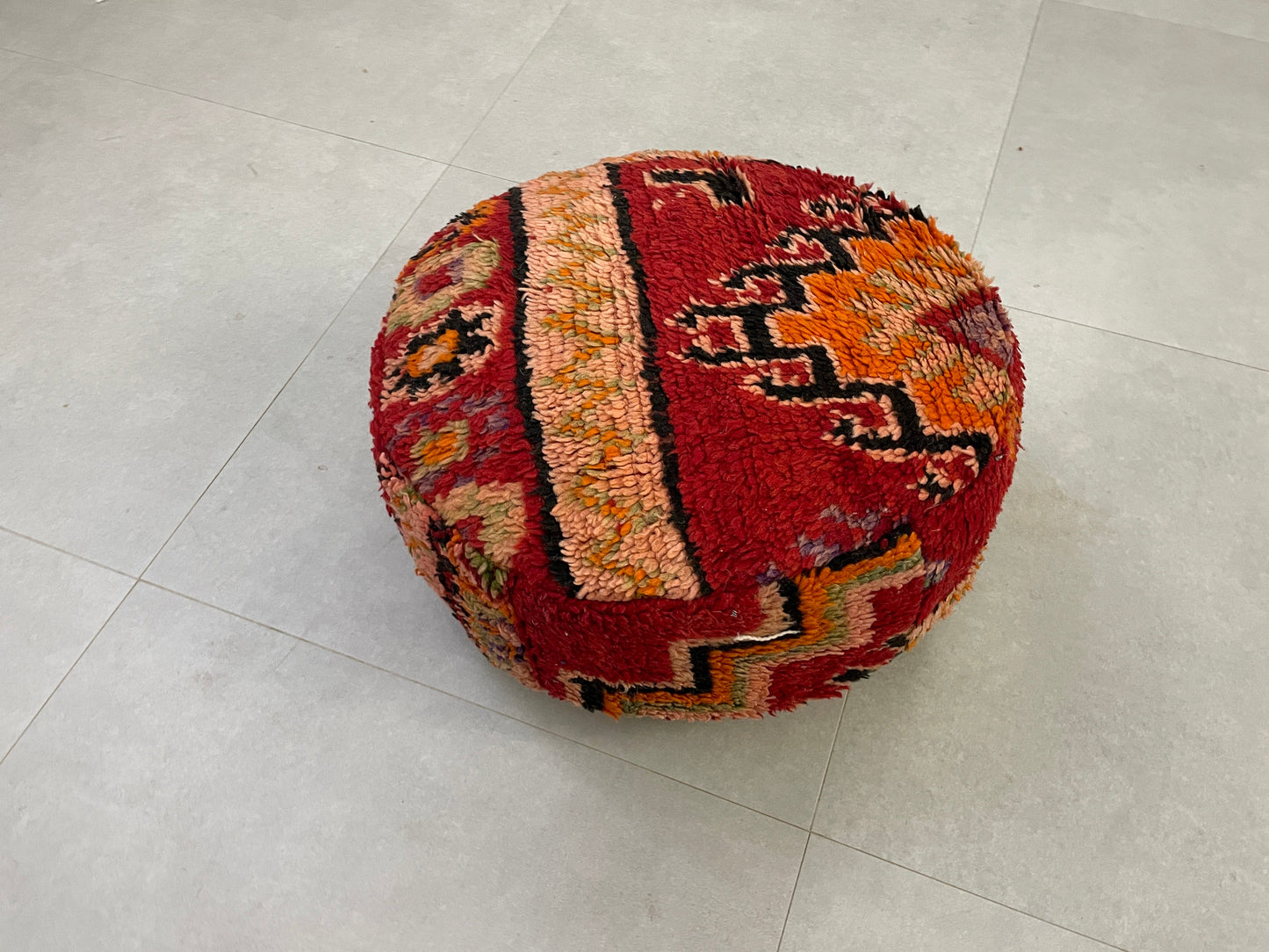Round moroccan pouf cover - T7