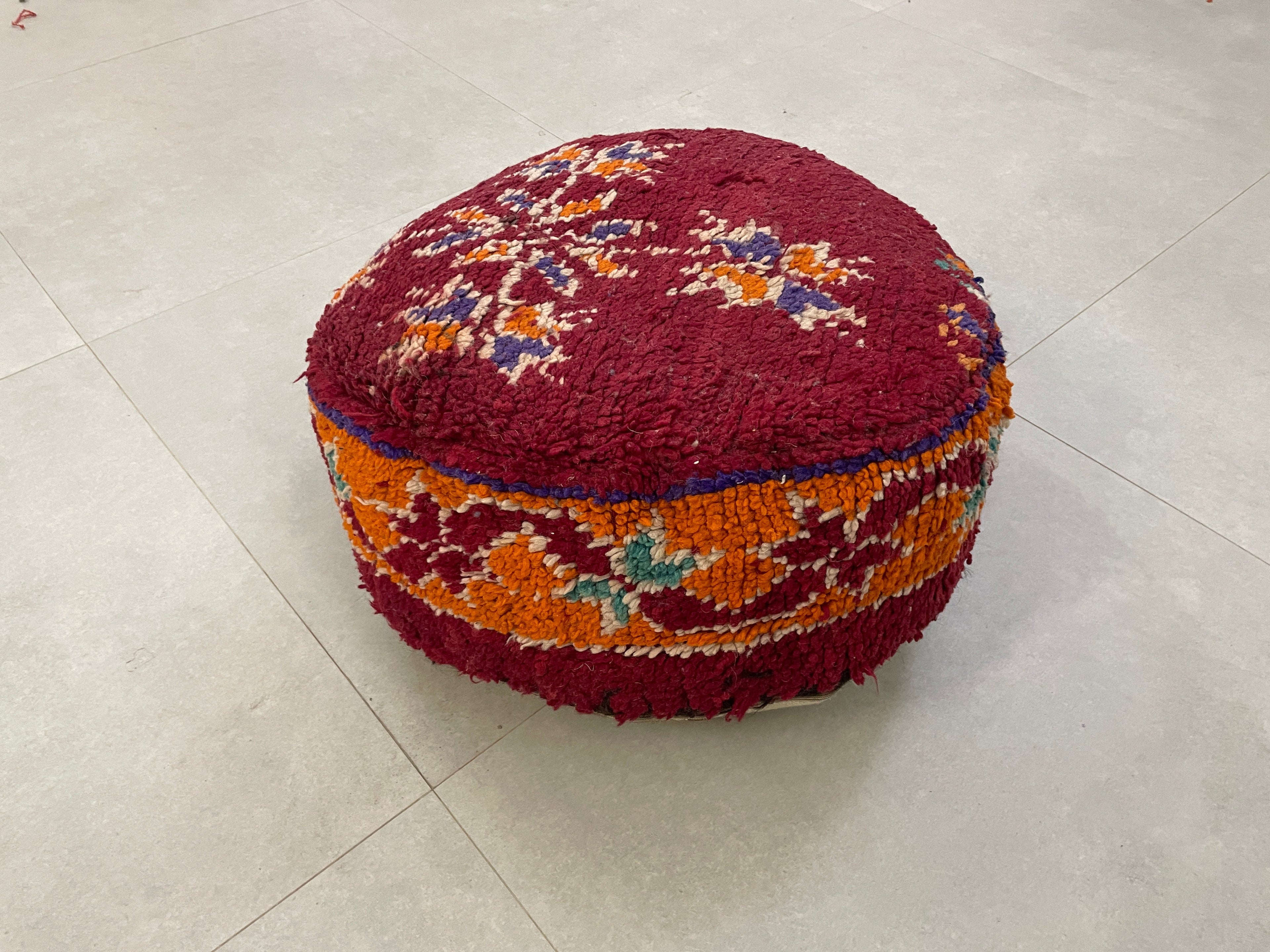 Round moroccan pouf cover - R67