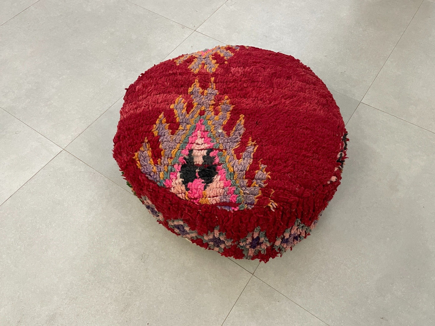 Round moroccan pouf cover - R53
