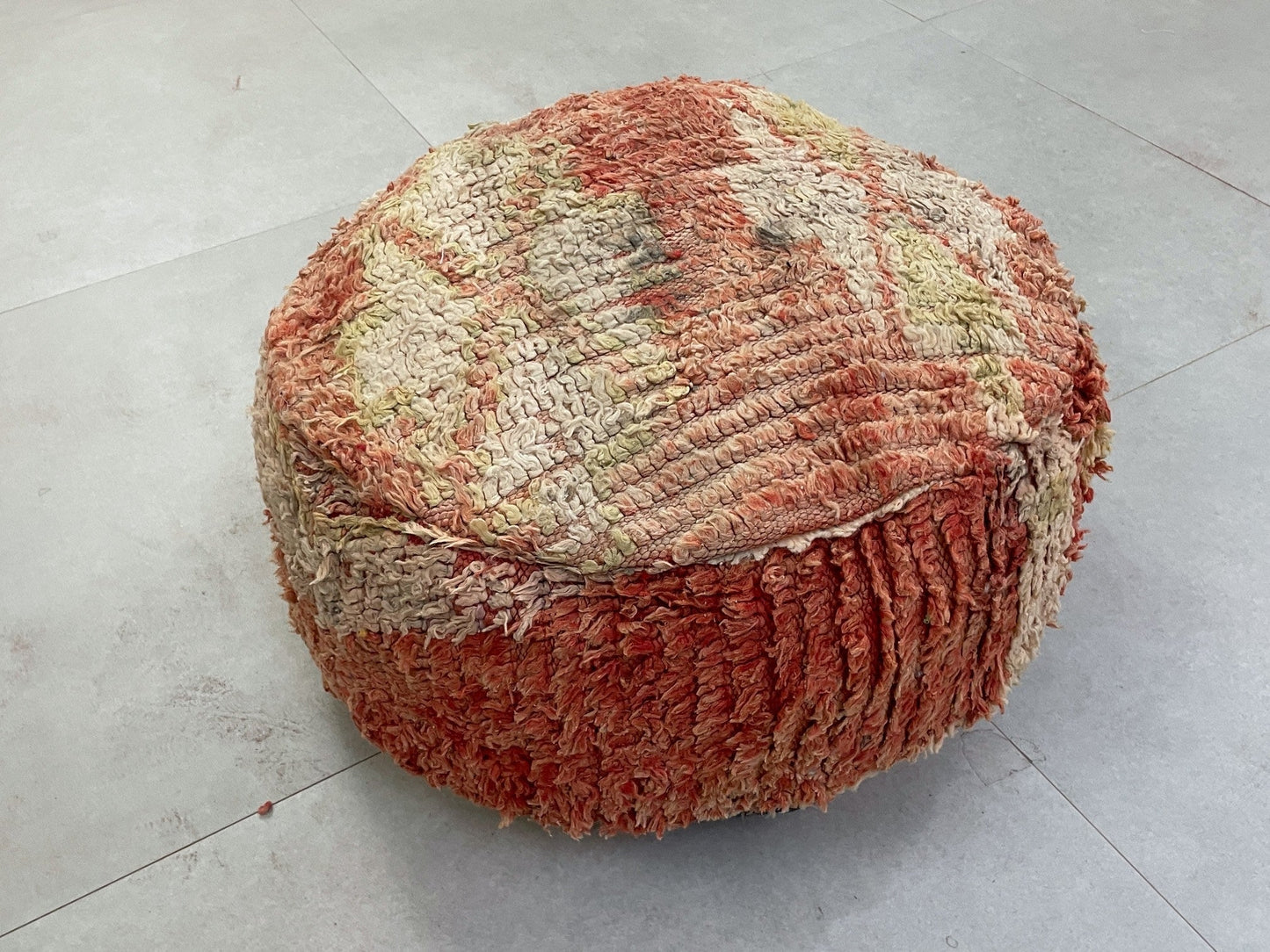 Round moroccan pouf cover - S34