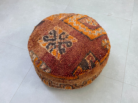 Round moroccan pouf cover - S12
