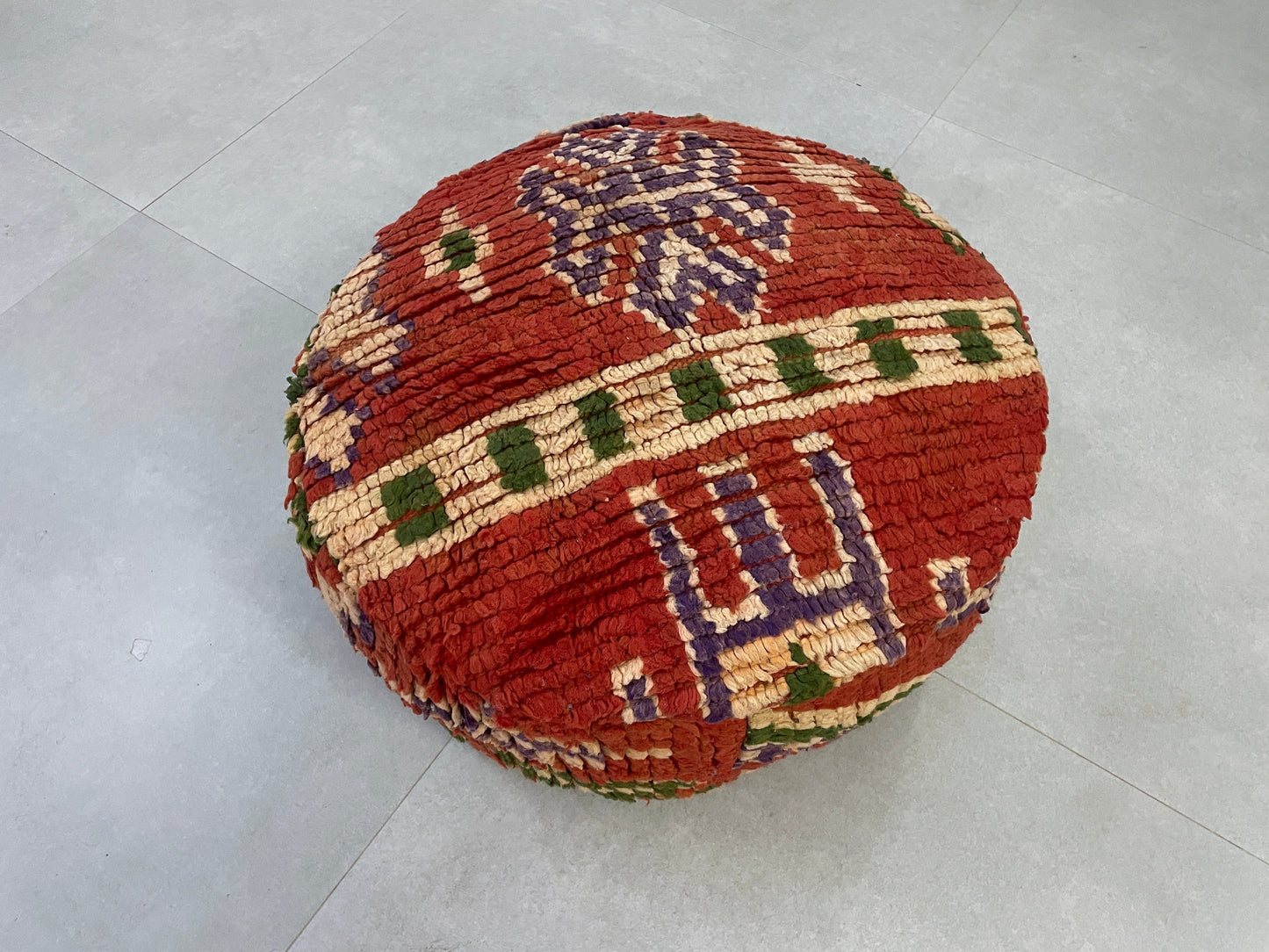 Round moroccan pouf cover - R43