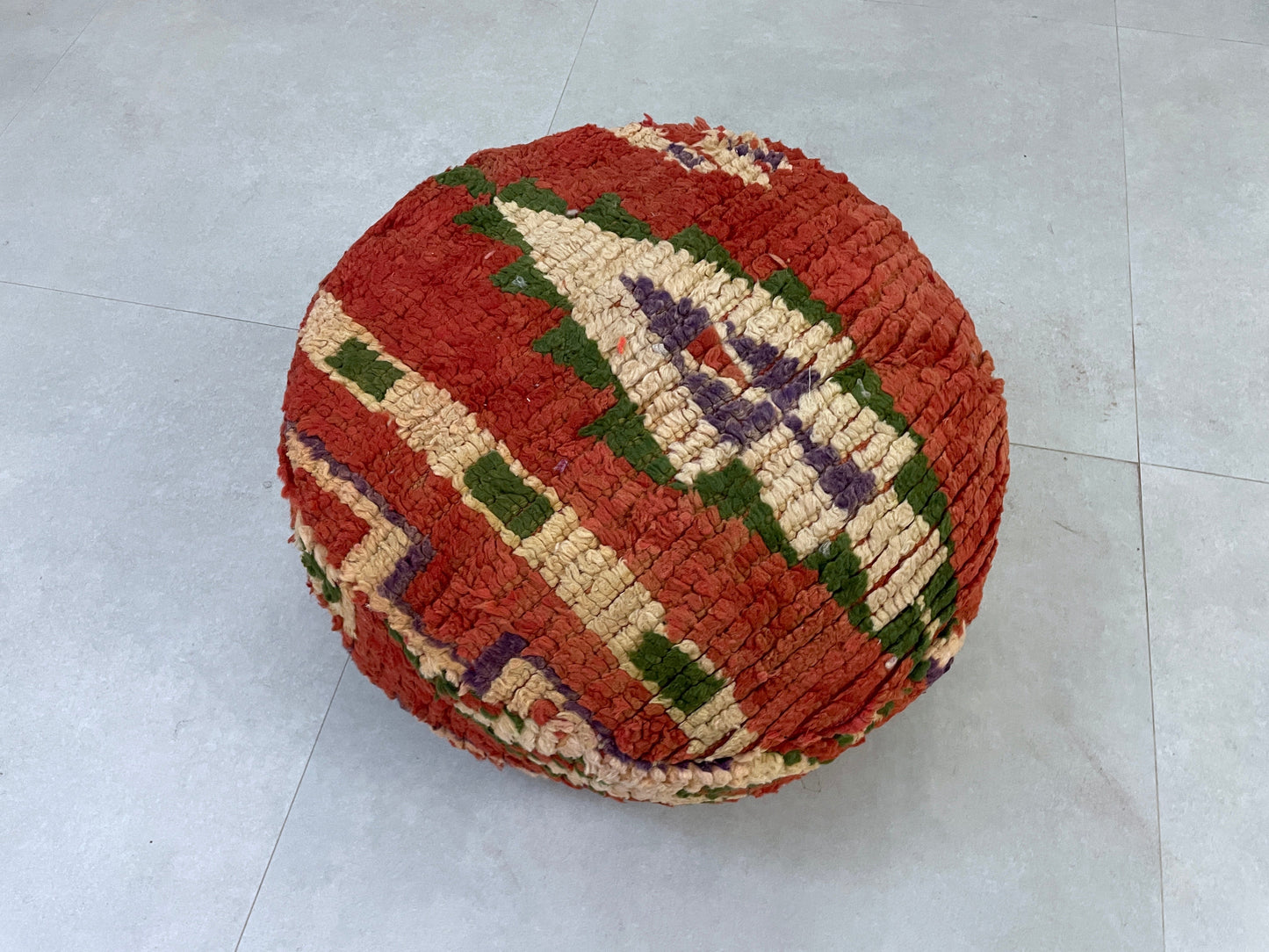 Round moroccan pouf cover - R61