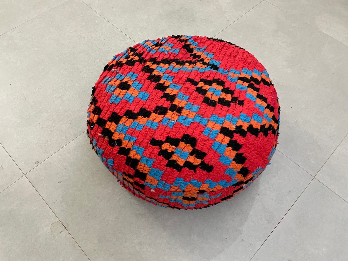 Round moroccan pouf cover - S17