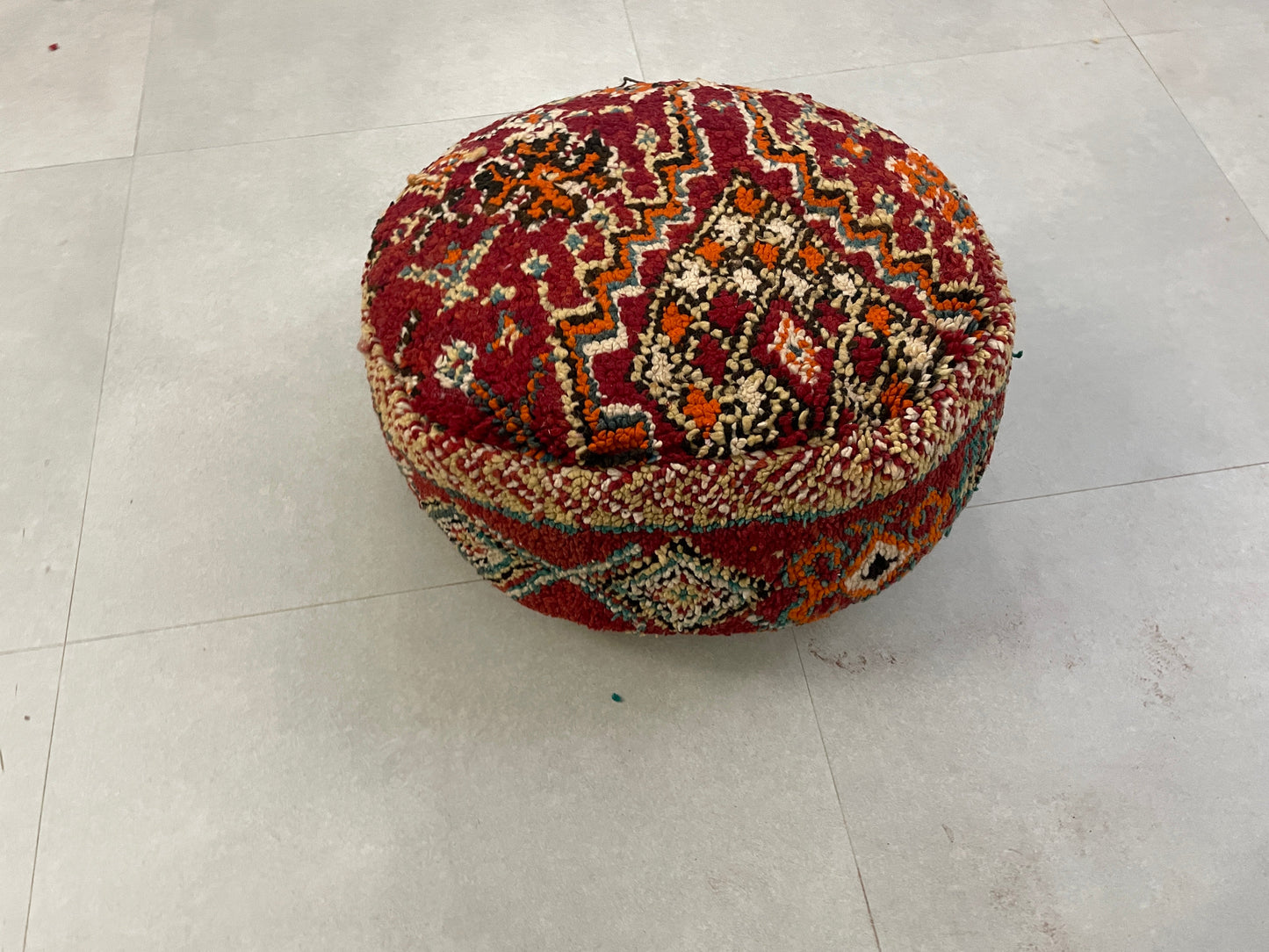 Round moroccan pouf cover - R56