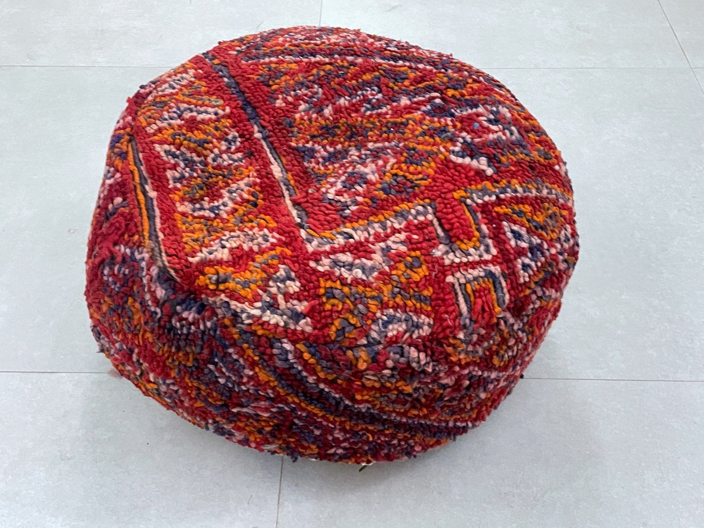 Round moroccan pouf cover - S57
