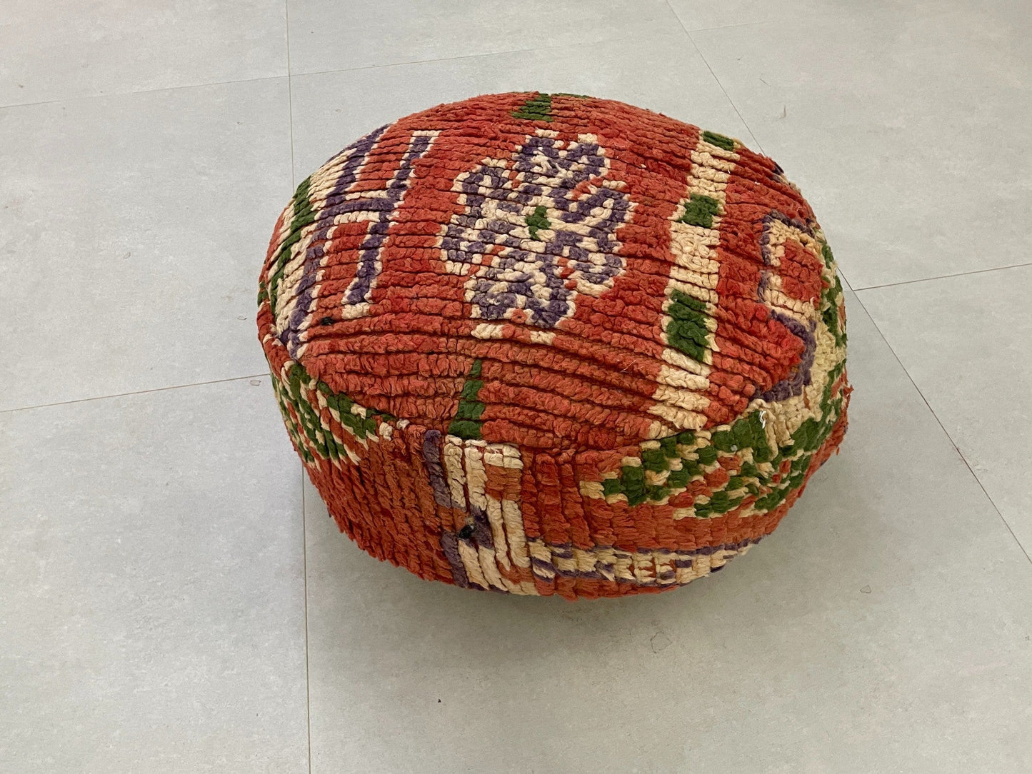 Round moroccan pouf cover - S10