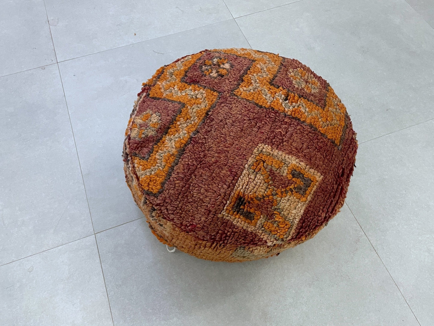 Round moroccan pouf cover - R66