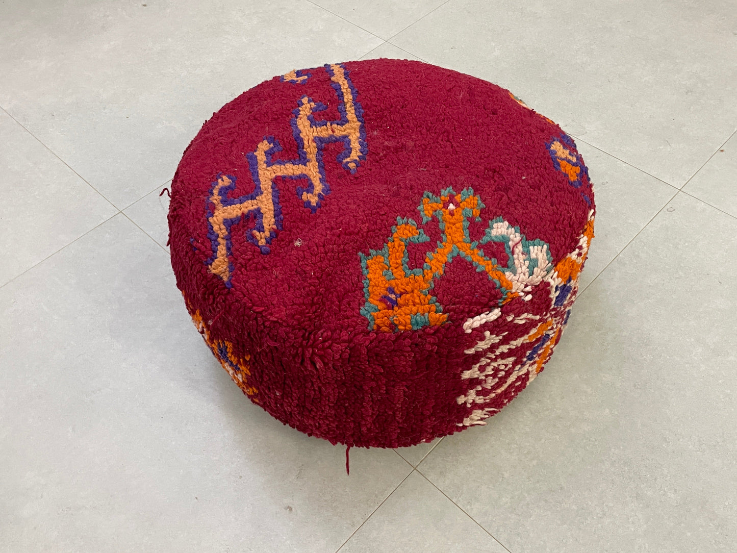 Round moroccan pouf cover - T43