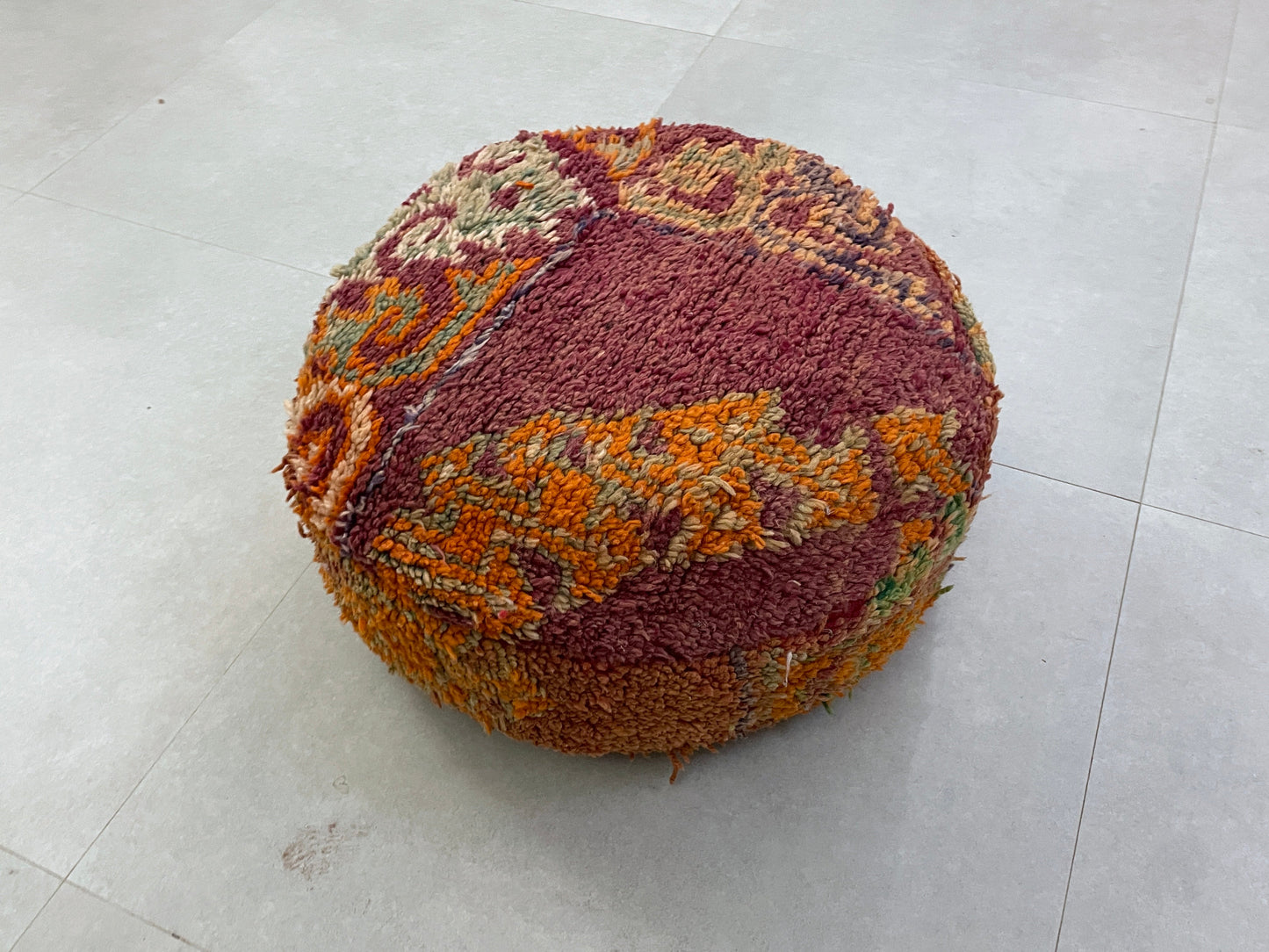 Round moroccan pouf cover - S18