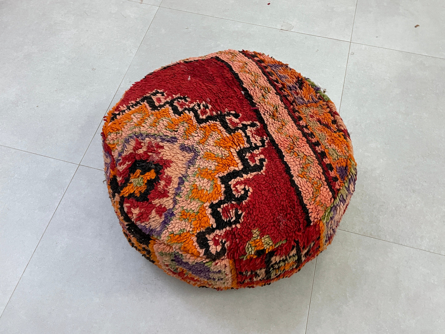 Round moroccan pouf cover - S4