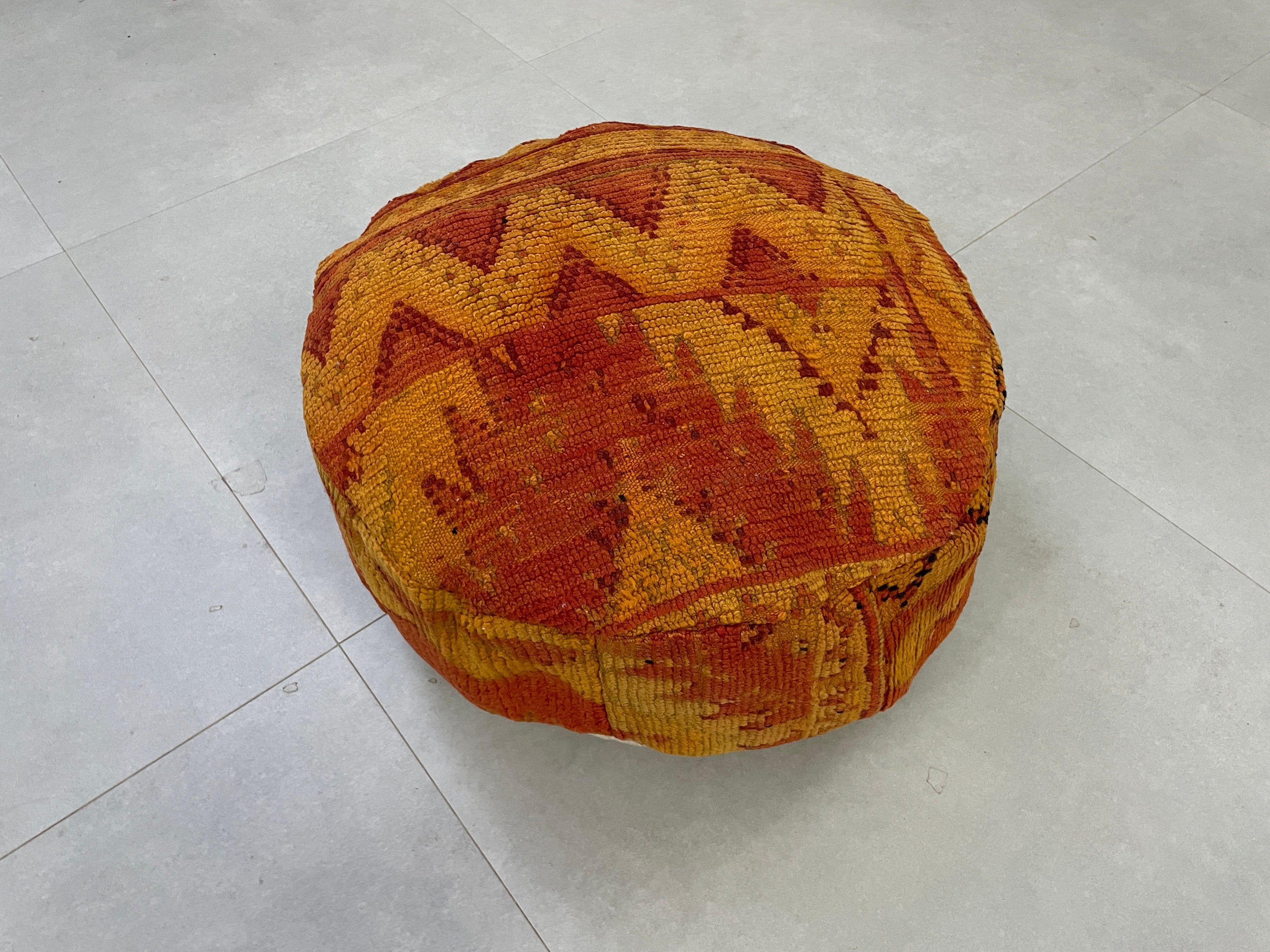Round moroccan pouf cover - R32