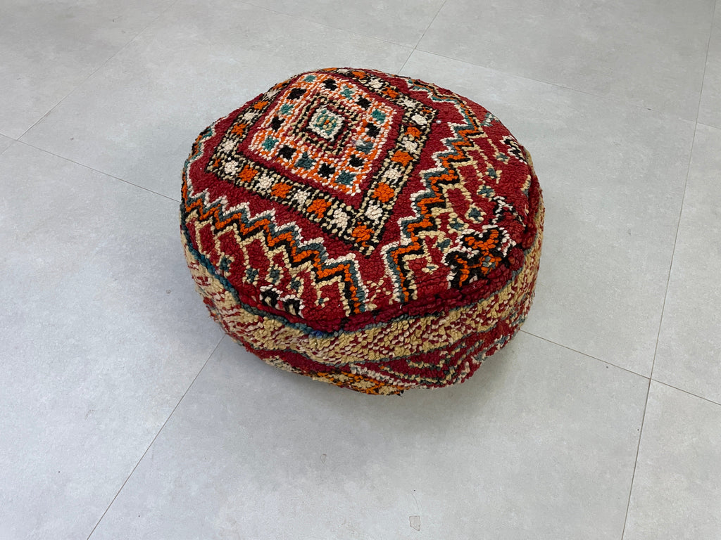 Round moroccan pouf cover - R33