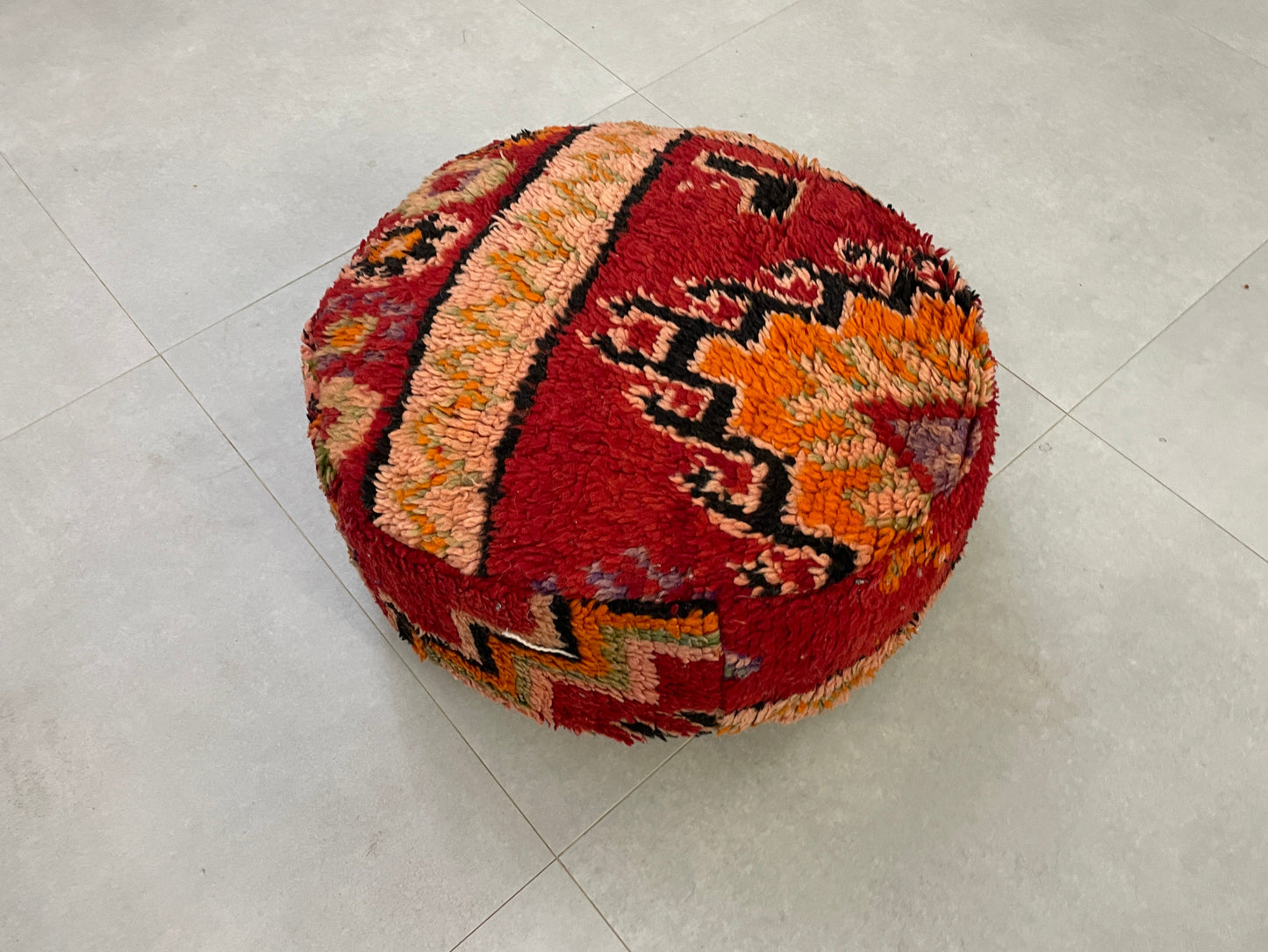 Round moroccan pouf cover - T7