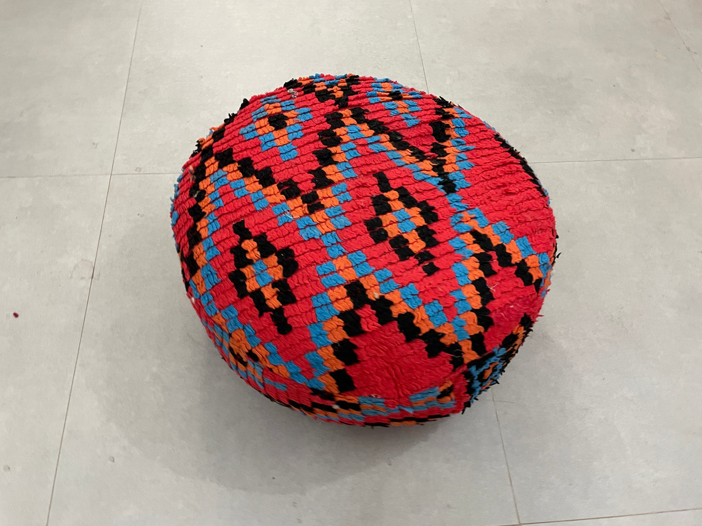 Round moroccan pouf cover - S17