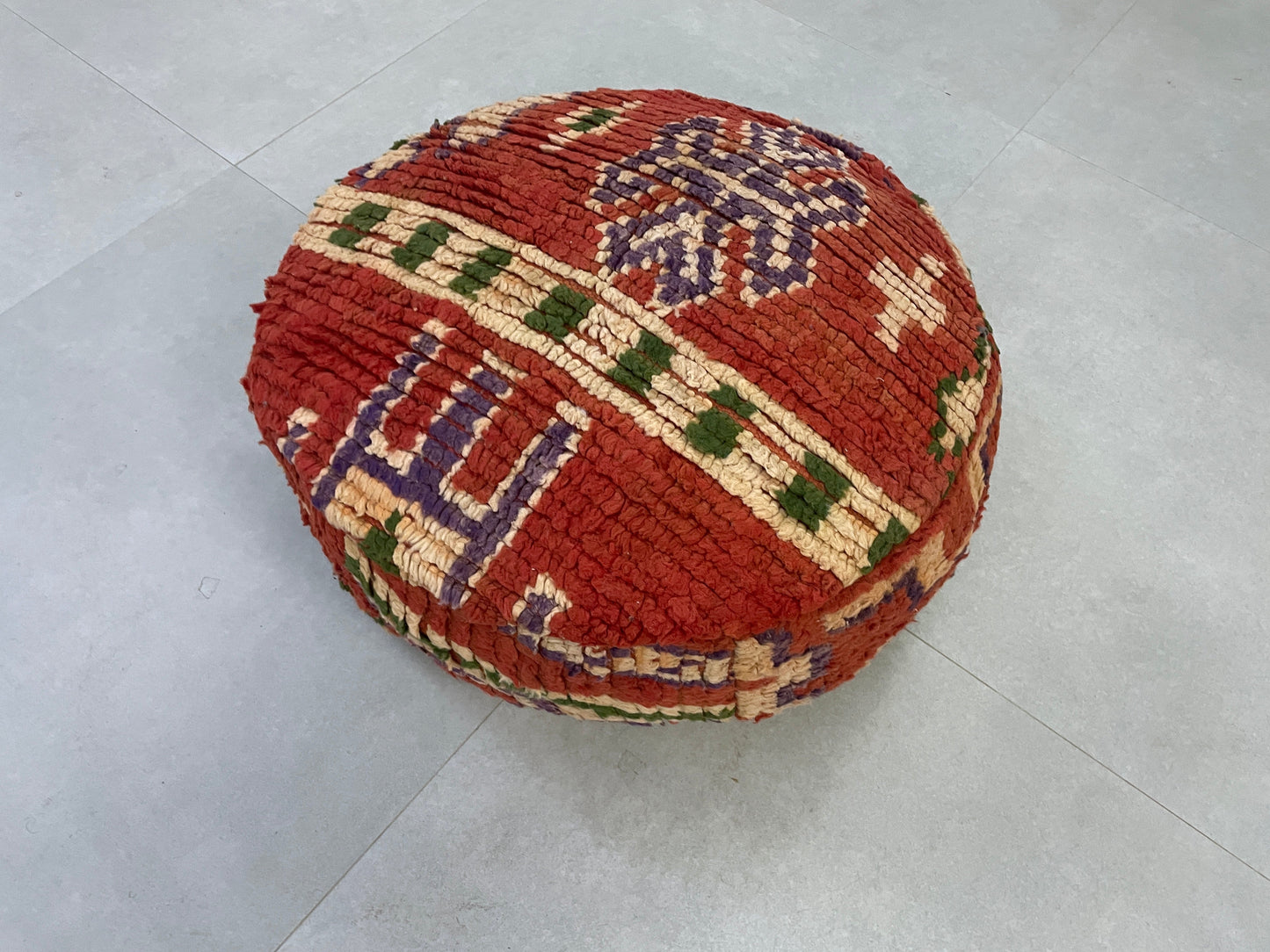 Round moroccan pouf cover - R43