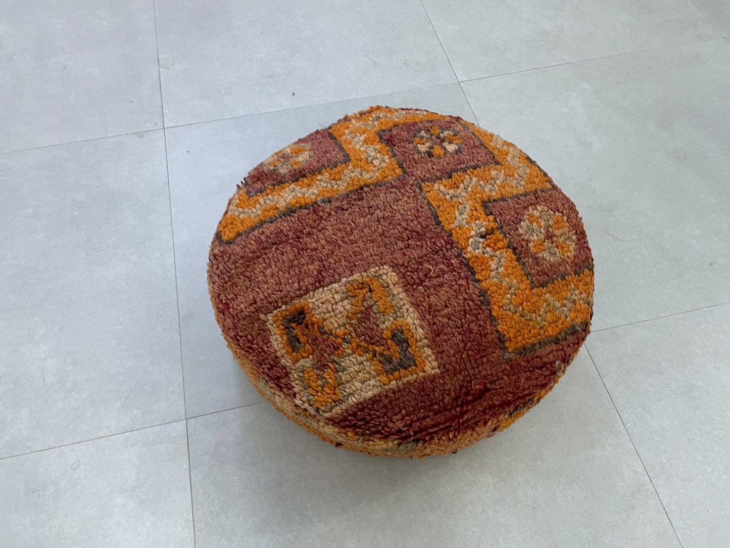 Round moroccan pouf cover - R66