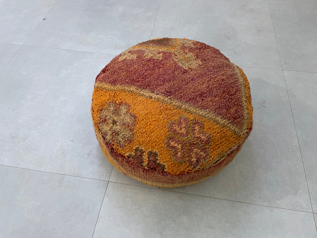 Round moroccan pouf cover - R8