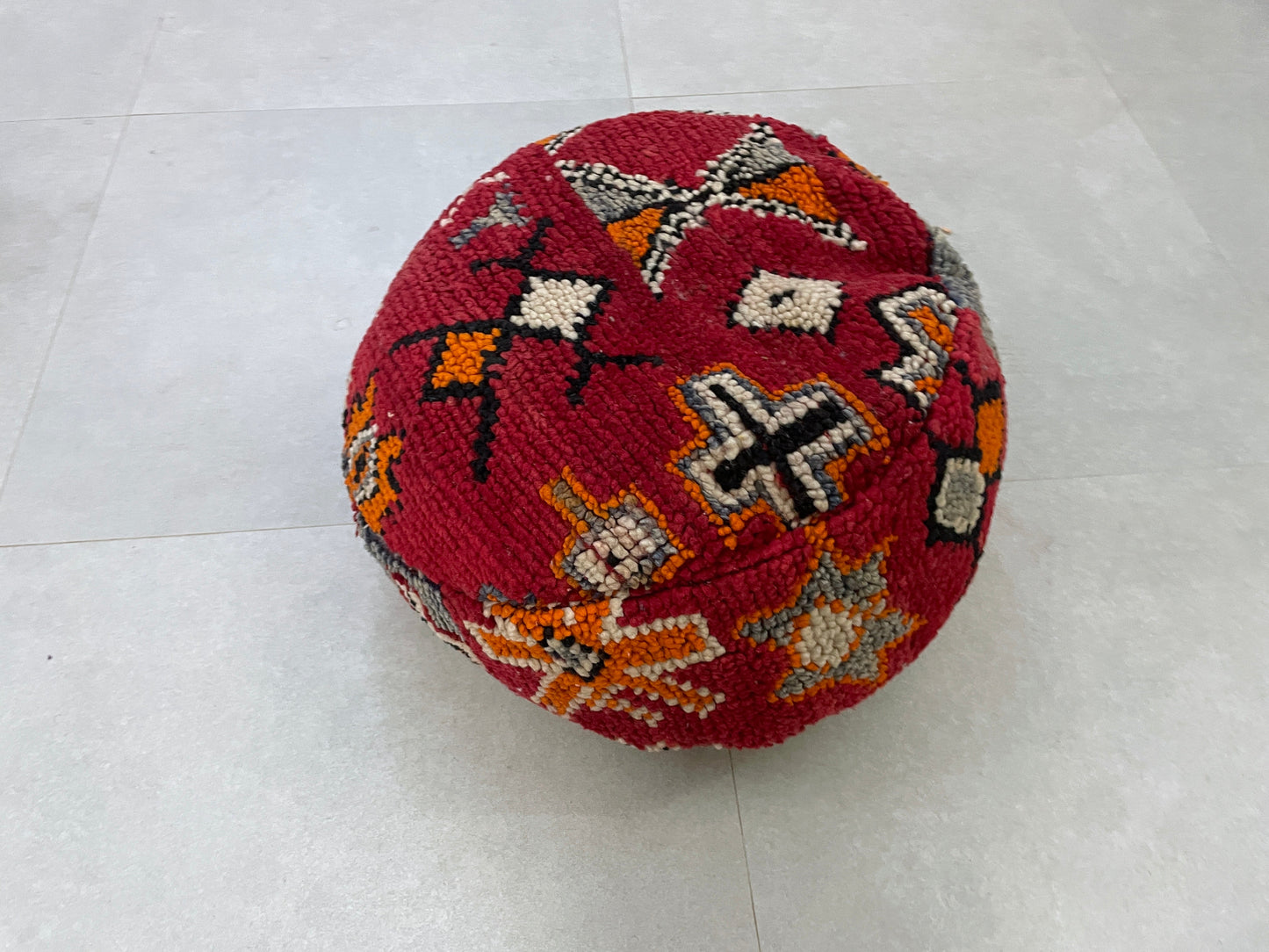 Round moroccan pouf cover - T2