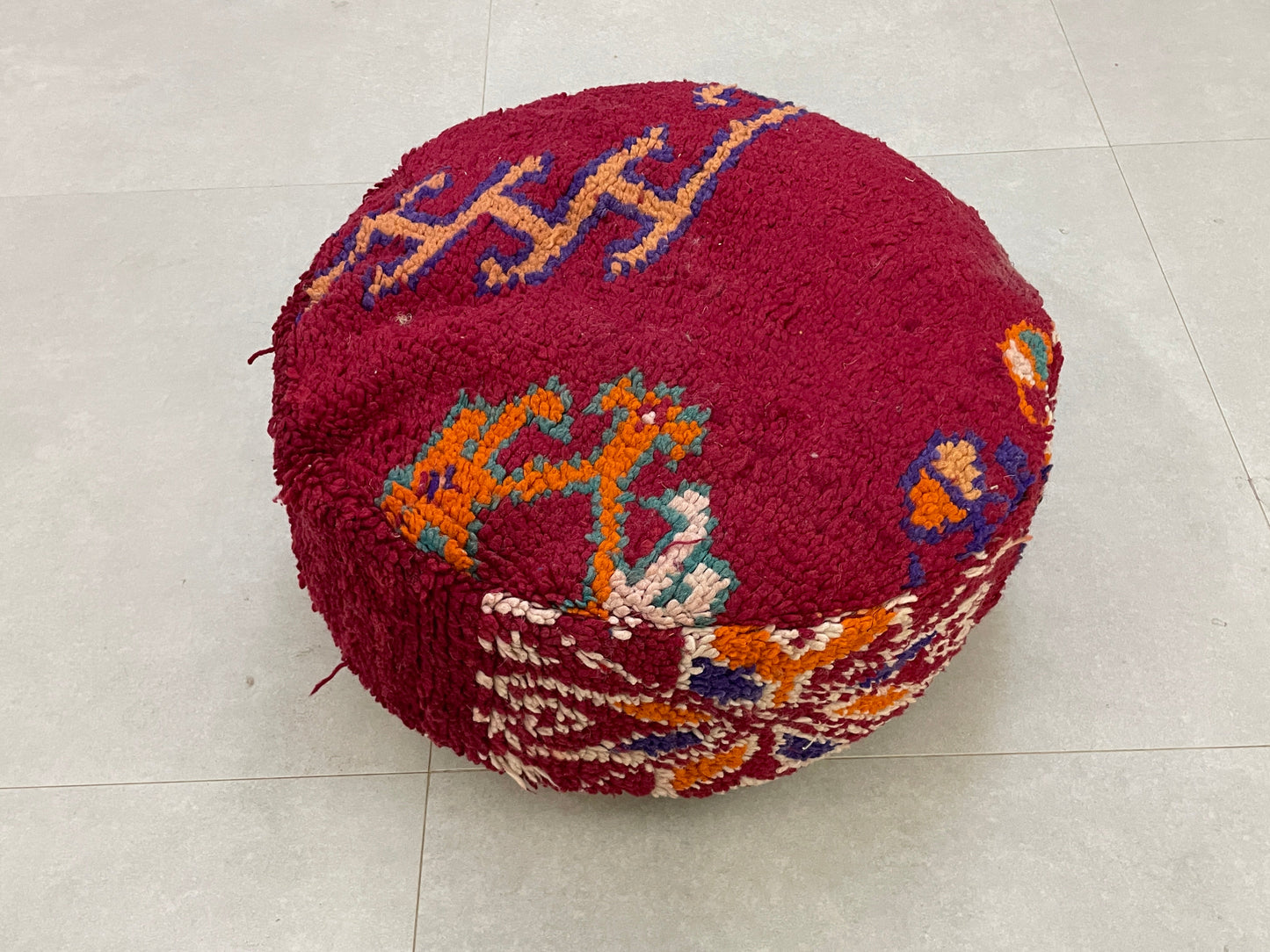 Round moroccan pouf cover - T43